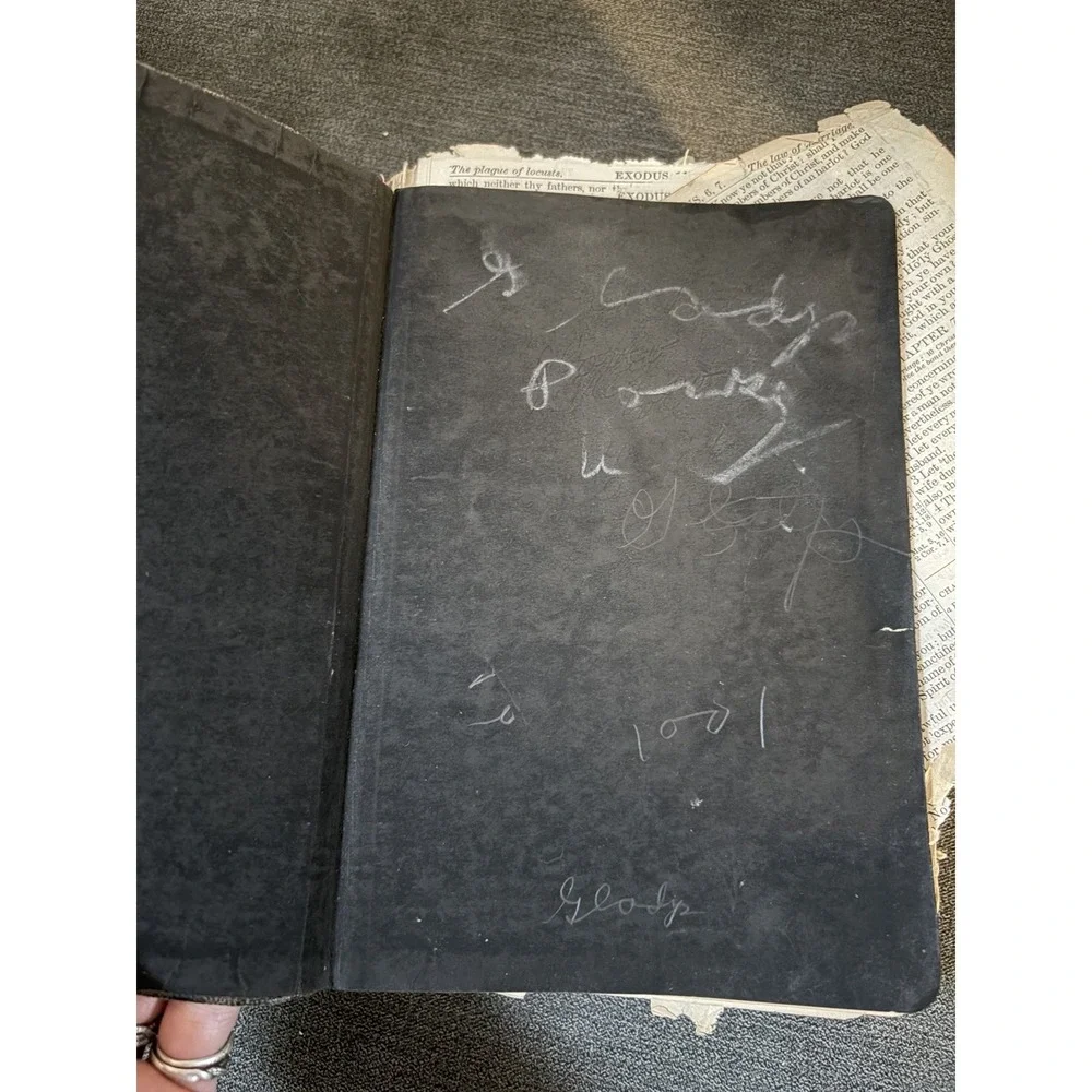 Antique Holy Bible Red Letter International Bible Press Epherma Junk Journal